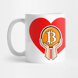 love holding bitcoin, new era digital decentralization money Mug